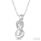 1/20 Ctw Single Cut Diamond Pendant in Sterling Silver with Chain